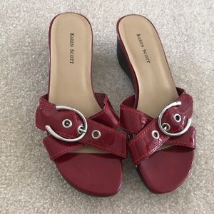 Red Patent Leather Sandals